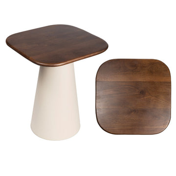 Skye 18" Modern Rustic Wood/Metal Accent Table